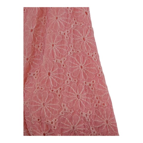 NBD Hazel Pink Embroidered Eyelet Peplum Hem Halter Top Feminine Women's Medium - Picture 5 of 9